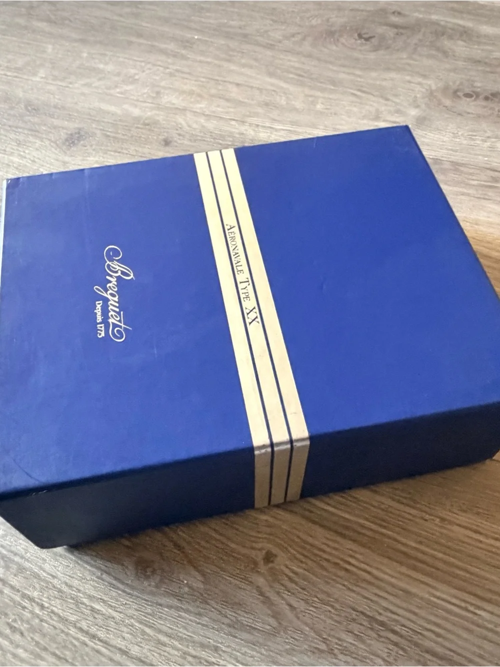 BREGUET AÉRONAVALE TYPE XX Blue/Silver Watch Box + Outer Box 7.70x5.90x2.60”